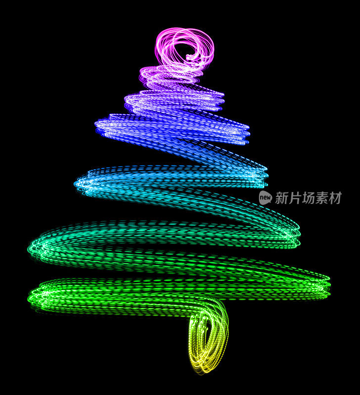 圣诞树- LED灯彩绘(多色)
